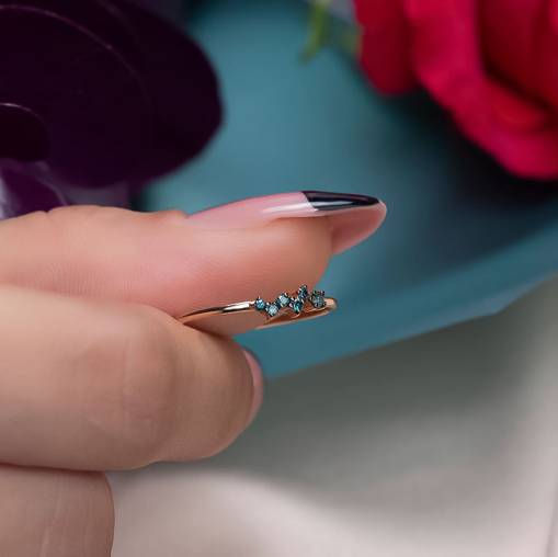 14k Altın Cabaret Snow Queen Yüzük - 4