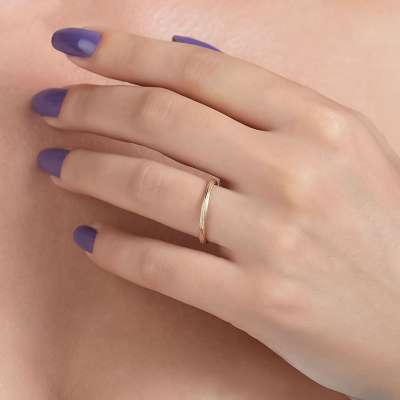 14k Altın Cabaret Wooden Yüzük - 5