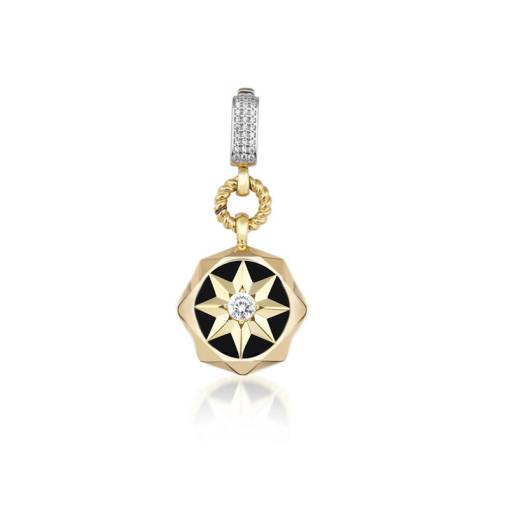 14k Altın Çağla Şikel Yıldız Charm Kolye Ucu - 1