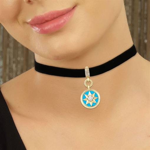 14k Altın Çağla Şikel Yıldız Charm Kolye Ucu - 2