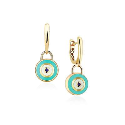 14k Altın Cetaş Dilek Kilidi Küpe - ENGİNGOLD CETAŞ