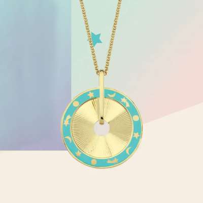 14k Altın Cetaş Eterna Carausel Kolye - ENGİNGOLD CETAŞ