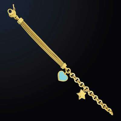 14k Altın Cetaş Eterna Heart&Star Bileklik - 2