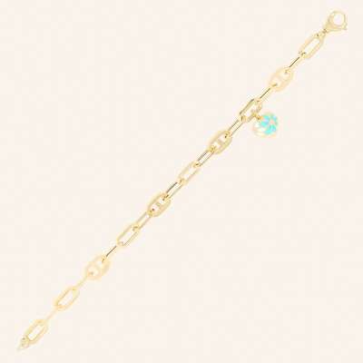 14k Altın Cetaş Eterna Kalp Çiçek Bileklik