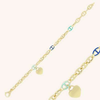 14k Altın Cetaş Eterna Kalpli Bileklik - ENGİNGOLD CETAŞ