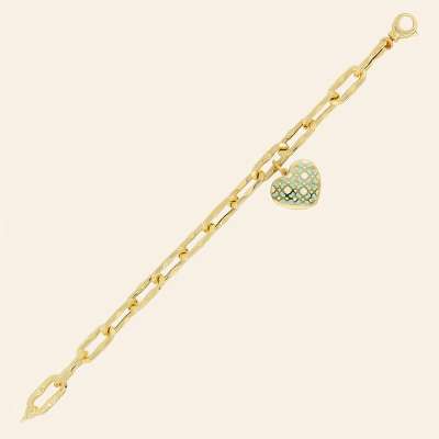 14k Altın Cetaş Eterna Kalpli Sevgi Bileklik - ENGİNGOLD CETAŞ