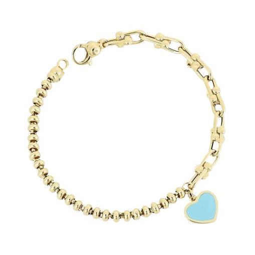 14k Altın Cetaş Eterna Kalpli Sevgi Bileklik - 1