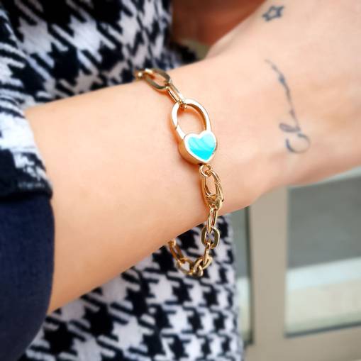 14k Altın Cetaş Eterna Kalpli Sevgi Bileklik - 2