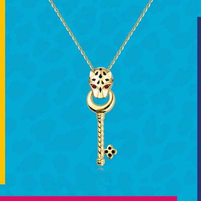 14k Altın Cetaş Eterna Kaplan Anahtar Kolye - ENGİNGOLD CETAŞ