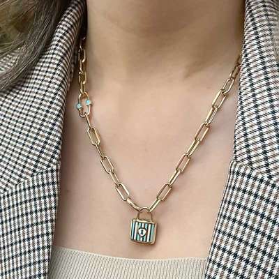 14k Altın Cetaş Eterna Kilit Kolye - 2