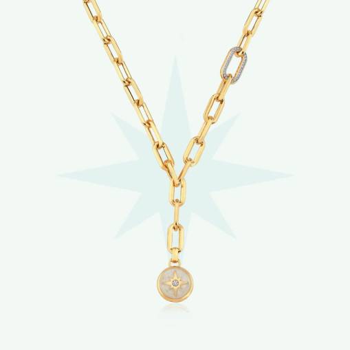 14k Altın Cetaş Eterna Polaris Kolye - 1