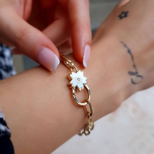14k Altın Cetaş Eterna Sakura Çiçeği Bileklik - 2