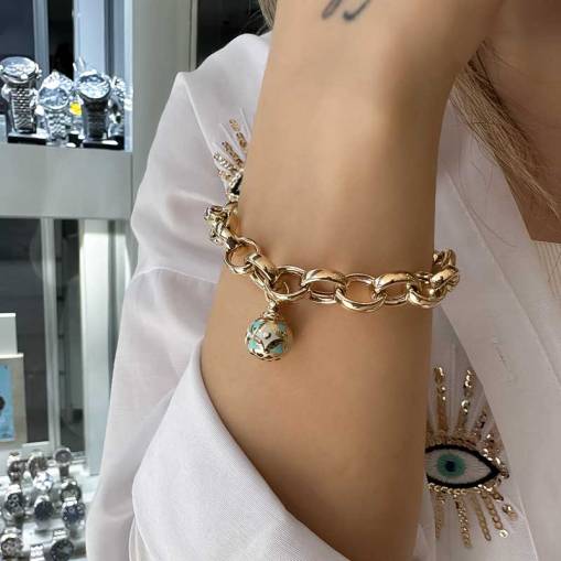 14k Altın Cetaş Eterna Sallantılı Bileklik - 2