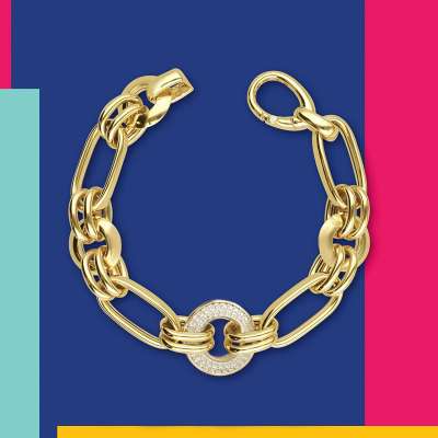 14k Altın Cetaş Eterna Taşlı Hallow Bileklik - ENGİNGOLD CETAŞ