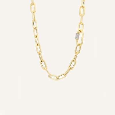 14k Altın Cetaş Eterna Taşlı Zincir Kolye - ENGİNGOLD CETAŞ