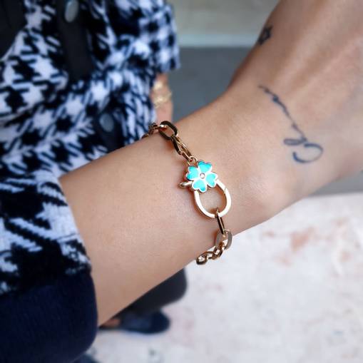 14k Altın Cetaş Eterna Yonca Şans Bileklik - 2