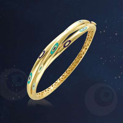 14k Altın Cetaş Fortuna Kelepçe Bilezik - ENGİNGOLD CETAŞ