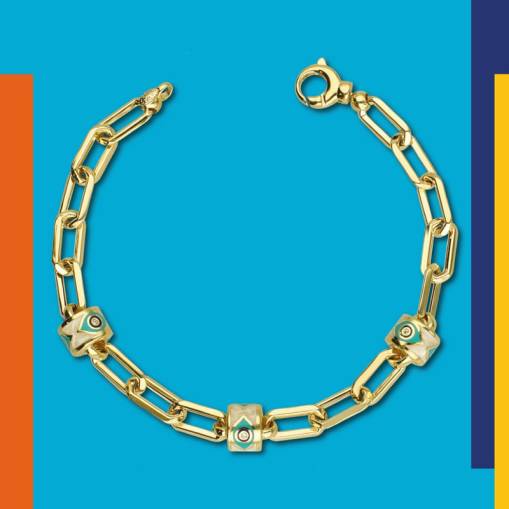 14k Altın Cetaş Fortuna Nazar Bileklik - 1