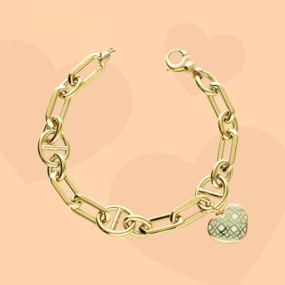 14k Altın Cetaş Kalpli Sevgi Bileklik - ENGİNGOLD CETAŞ