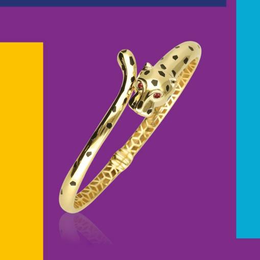 14k Altın Cetaş Kaplan Model Kelepçe Bilezik - 1