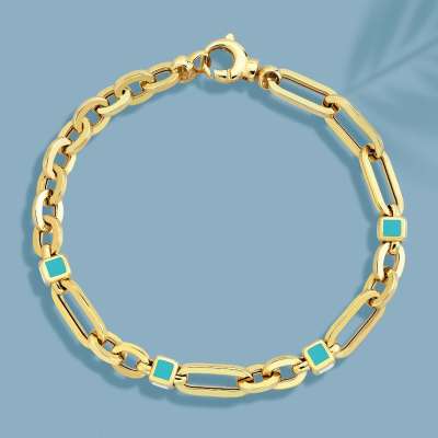 14k Altın Cetaş Minima Küp Bileklik