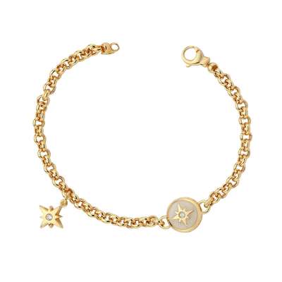 14k Altın Cetaş Polaris Yıldızı Bileklik