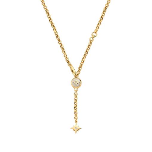 14k Altın Cetaş Polaris Yıldızı Kolye - 1