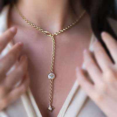 14k Altın Cetaş Polaris Yıldızı Kolye - 2