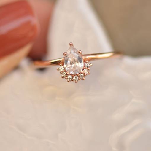 14k Altın Damla Model Yüzük - 3
