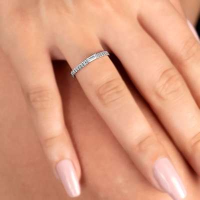 14k Altın Dolce Mini Curve Yüzük - 3