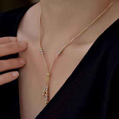 14k Altın Dorika Toplu Gerdanlık Kolye - ENGİNGOLD EMA