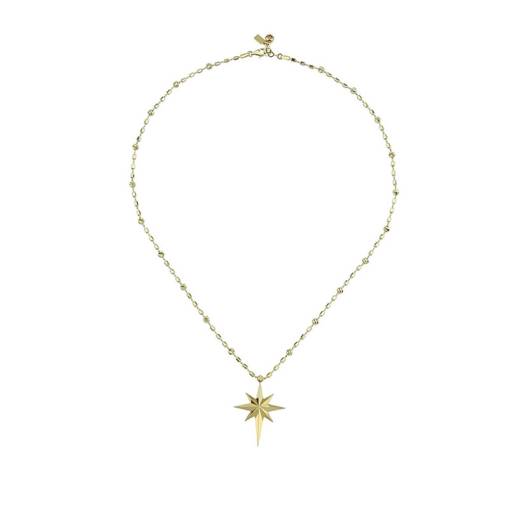 14k Altın Dorikalı Kuzey Yıldızı Kolye - 2