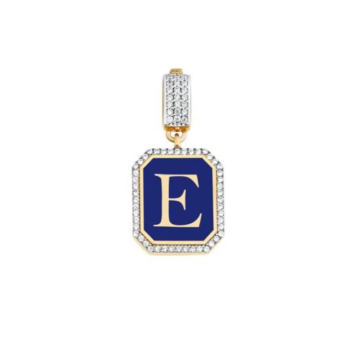 14k Altın Ema Harfli Charm Kolye Ucu - 1