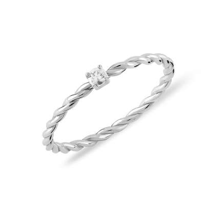 14k Altın Forte Mini Burgu Yüzük - 3