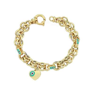 14k Altın Fortuna Nazar Halka Bileklik - ENGİNGOLD CETAŞ