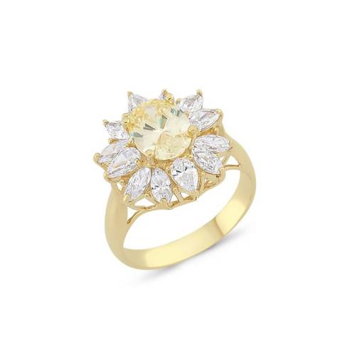 14k Altın Grande Queen Yüzük - 1