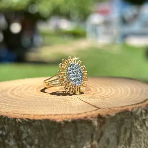 14k Altın Güneş Yüzük - 1