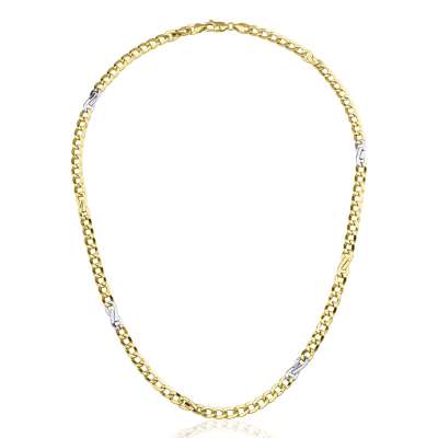 14k Altın Gurmet Yassı Fiyonk Zincir Kolye - ENGİNGOLD ZİNCİR-İŞ