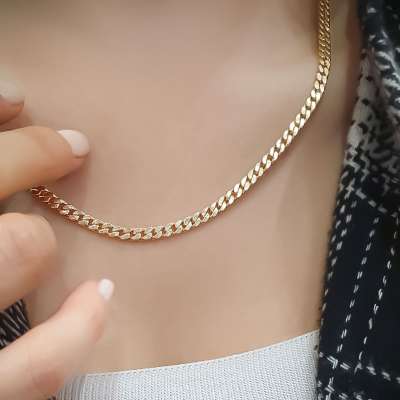 14k Altın Gurmet Zincir Kolye 45cm - 3