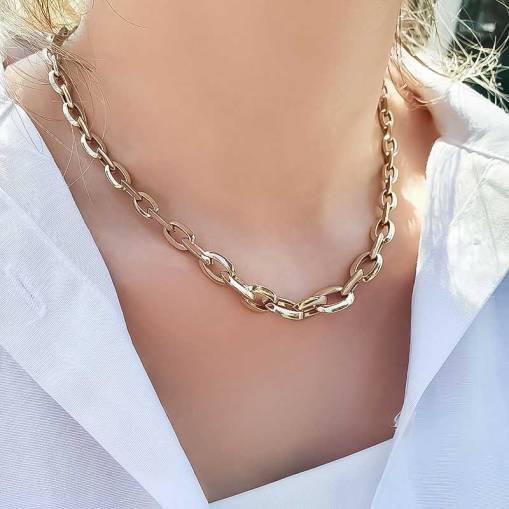 14k Altın Hallow Zincir Kolye - 1