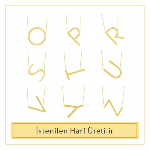 14K Altın Harf Kolye - 4