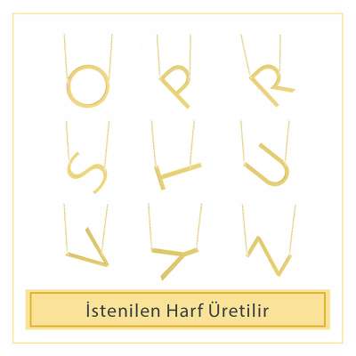 14K Altın Harf Kolye - 4