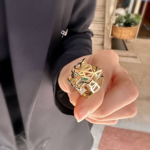 14k Altın Kaplan Model Yüzük - 4