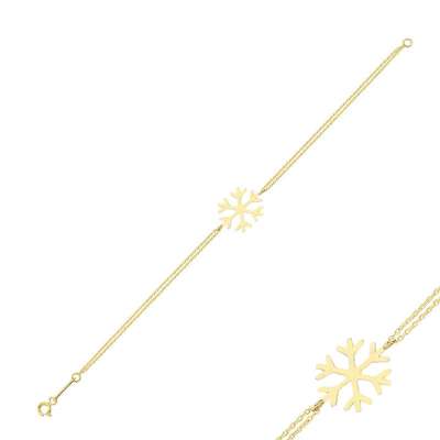 14 Ayar Altın Kar Tanesi Bileklik - ENGİNGOLD