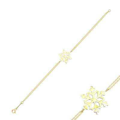 14 Ayar Altın Kar Tanesi Bileklik - ENGİNGOLD