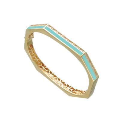 14k Altın Minima Geometrik Kelepçe - 1