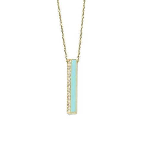 14k Altın Minima Geometrik Kolye - 1
