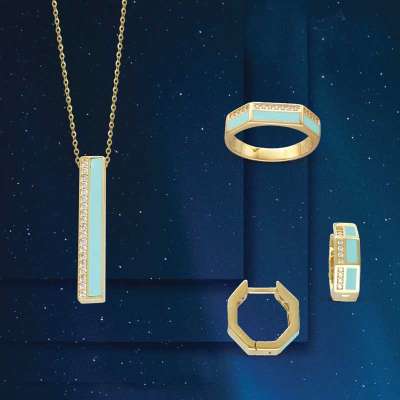 14k Altın Minima Geometrik Kolye - 2