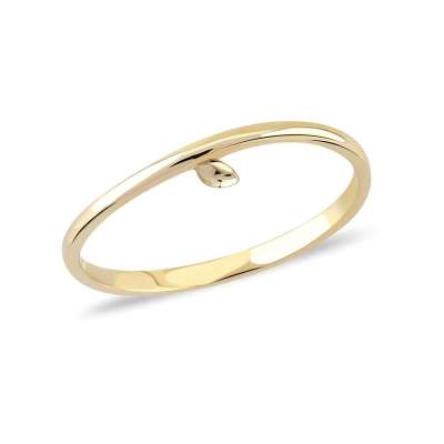 14k Altın Minimal Dal Yüzük - 1