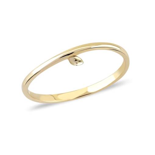 14k Altın Minimal Dal Yüzük - 1